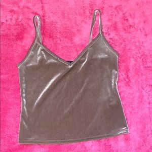 Pink velvet tank top